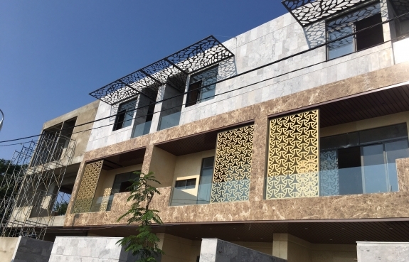 DÀN CHỐNG NẮNG CNC - DỰ ÁN SHOP HOUSE